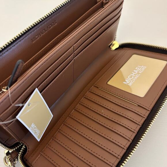 Michael Kors jet set large continental wallet brown - Picture 4 of 4